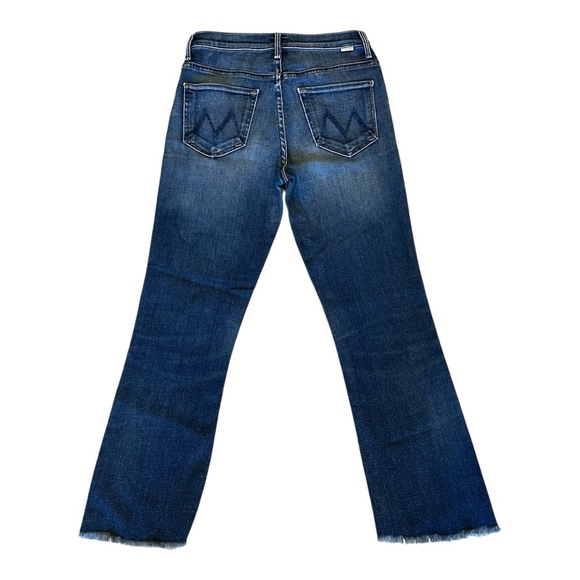 MOTHER The Insider Crop Step Fray Jeans Sweet and Sassy Size 27 High-Rise Denim - Picture 6 of 15